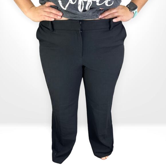 00s JONES NEW YORK Vintage Black Stretch Straight Leg Dress Pants - Picture 1 of 6